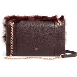 Ted Baker Fuzzi Genuine Shearling cross body bag
